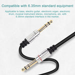 6.35Mm 1/4 Trs Headphone Splitter Cable,1/4 Inch Trs Female To Dual Stereo Male Plug Y Splitter Audio Extension Adapter Cable With Gold Plated For Amplifiers,Guitar And More- 50Cm/1.6Ft