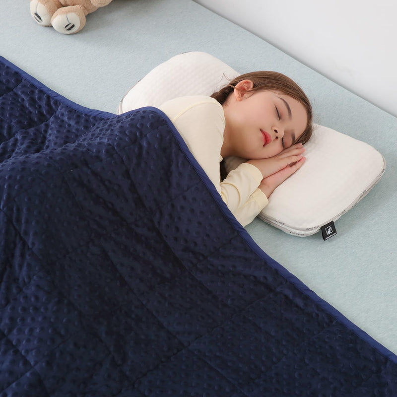 Kids Weighted Blanket 5Lbs, Children Heavy Blanket For Deep Sleep, Dual Side S