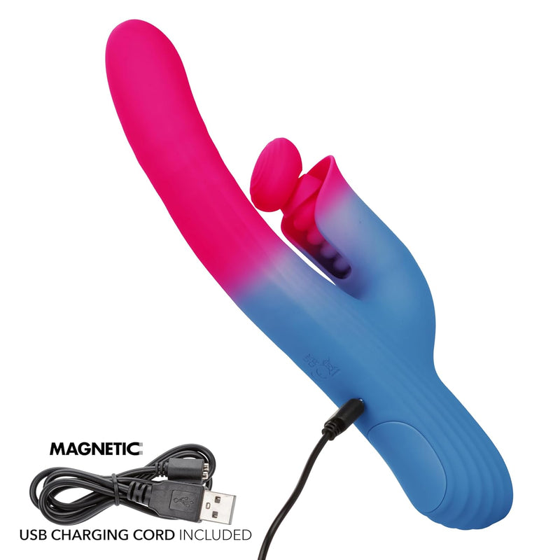 Elation Thrusting Dual Stimulator, Rabbit Vibrator With 1000-Combinations Of Vibration And Thrusting Action, Waterproof Silicone And Independently Operated Triple Motors Se-4374-25-3