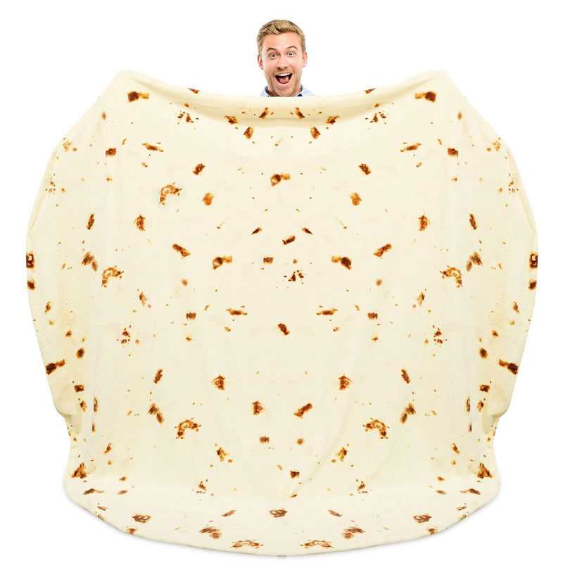 Zulay (60-80 Inches) Giant Double Sided Tortilla Blanket - Novelty Big Tortill