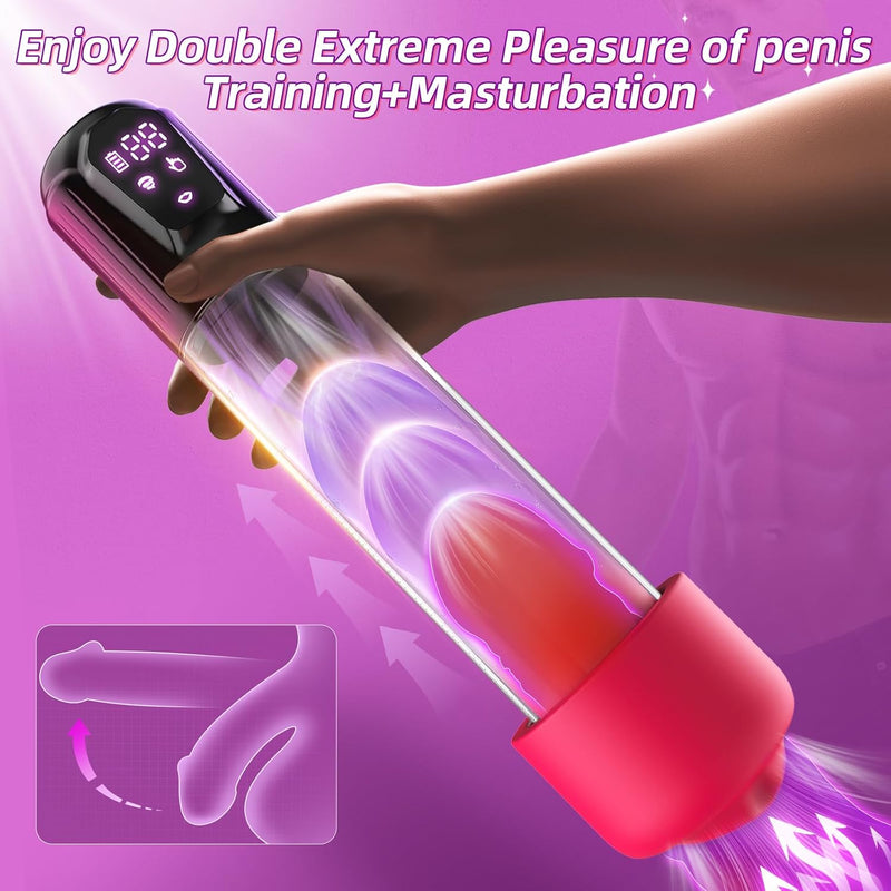 Sex Toys For Men Penis Pump - Electric Male Masturbator With 5 Suctions, Mens Vibrator Rose Sex Toy Pocket Pussy Adult Male Sex Toy For Man Couple