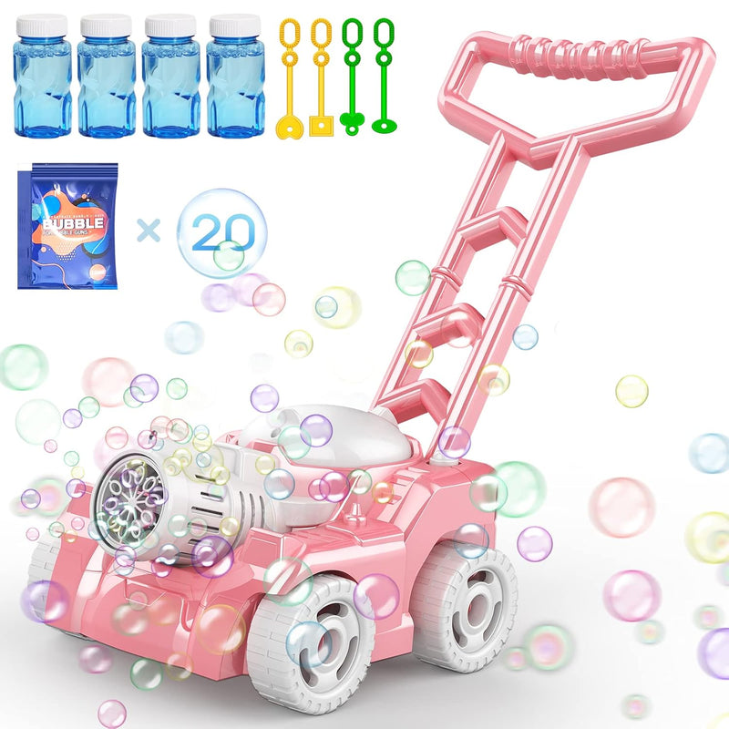 Bubble Machine,Bubble Blower Maker,Bubble Lawn Mower For Toddlers 1 3,Summe