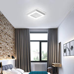 24W Square Hallway Light, Modern Flush Mount Led Ceiling Light,White Acrylic Close to Ceiling Lights for Bedroom Dining Room Kitchen Balcony Bathroom Aisle Ceiling Lamp (Cool White,6000K)