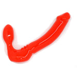 More Silicone Strapless Strap-On Double Dildo (Without Vibrator). Extra Long Size: 6-3/4" X 1-5/8"