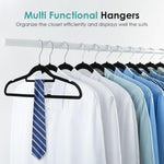 Velvet Hangers Non Slip Felt Hangers, 30 Pack Black Velvet Hangers Clothes Hangers Space Saving Slim Hangers with 360 Degree Swivel Hook for Suits Coats, Jackets, Pants, and Dress Clothes