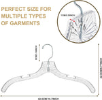 Clear Plastic Hangers 24 Pack - Crystal Cut Hangers for Clothes - Invisible Dress Hangers for Suits - Heavy Duty Hangers - Nonslip Coat and Shirt Hangers, 17" inch