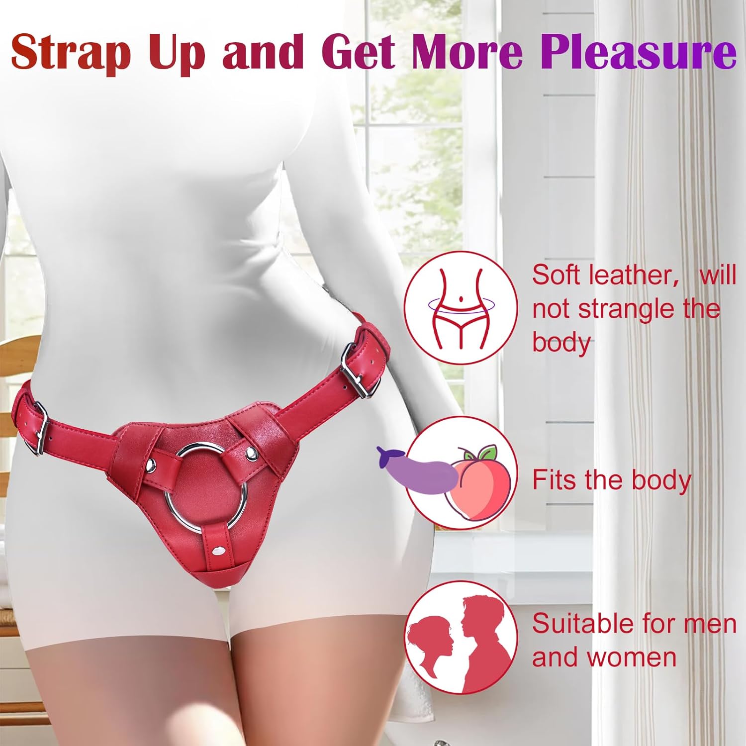 Strap On Dildo Harness Adult Sex Toys For Women Men Pegging Dildo, Adjustable Waist And Thigh Strap On Dildo Harness Adult Sex Toys For Women Men Pegging Dildo, Adjustable Waist And Thigh