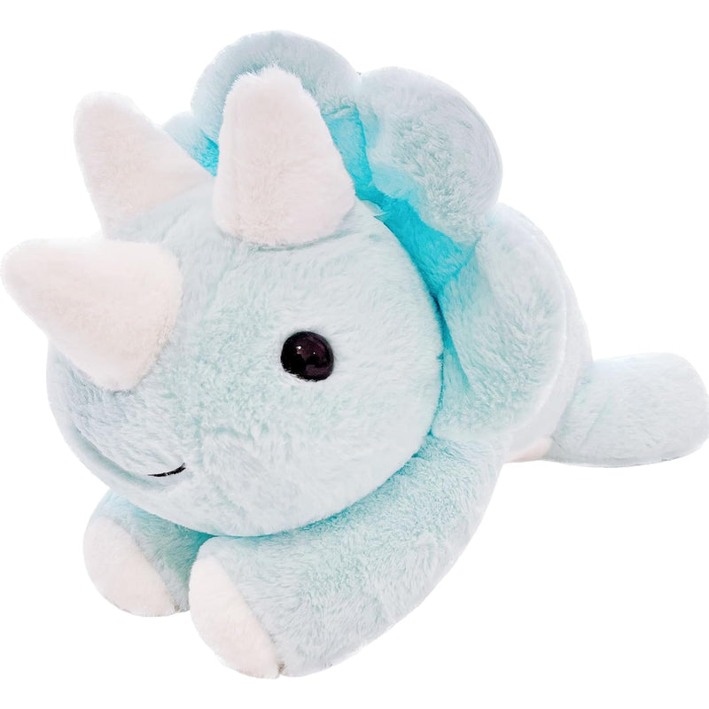 24" 5 Pounds Blue Dinosaur Weighted Stuffed Animals With Unscented Microwav