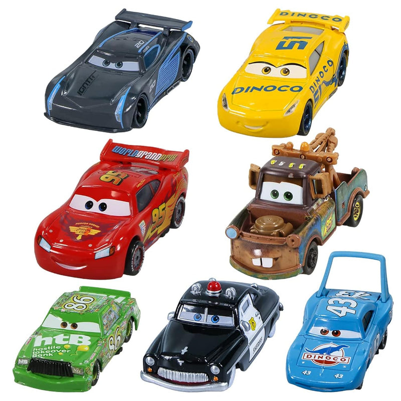 7Pcs Car Toys 2 3 Cruz Sheriff The King Jackson Car Diecast Toy Set For Kid