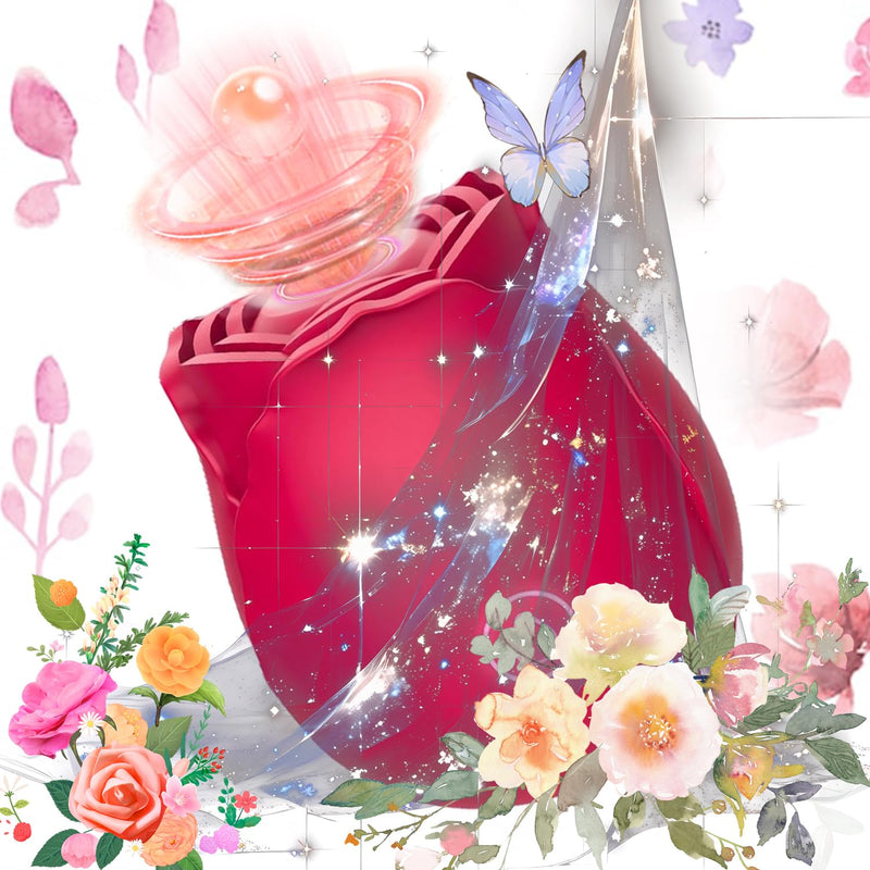 Rose Adult Tool For Women 2025 New Editio Rechargeable Quiet 20 Powerful Mode 10 Insert 10 Sucking The Rose Viboators Toys Adult Tool Waterproof Double Motor Couple Games (Colour3)