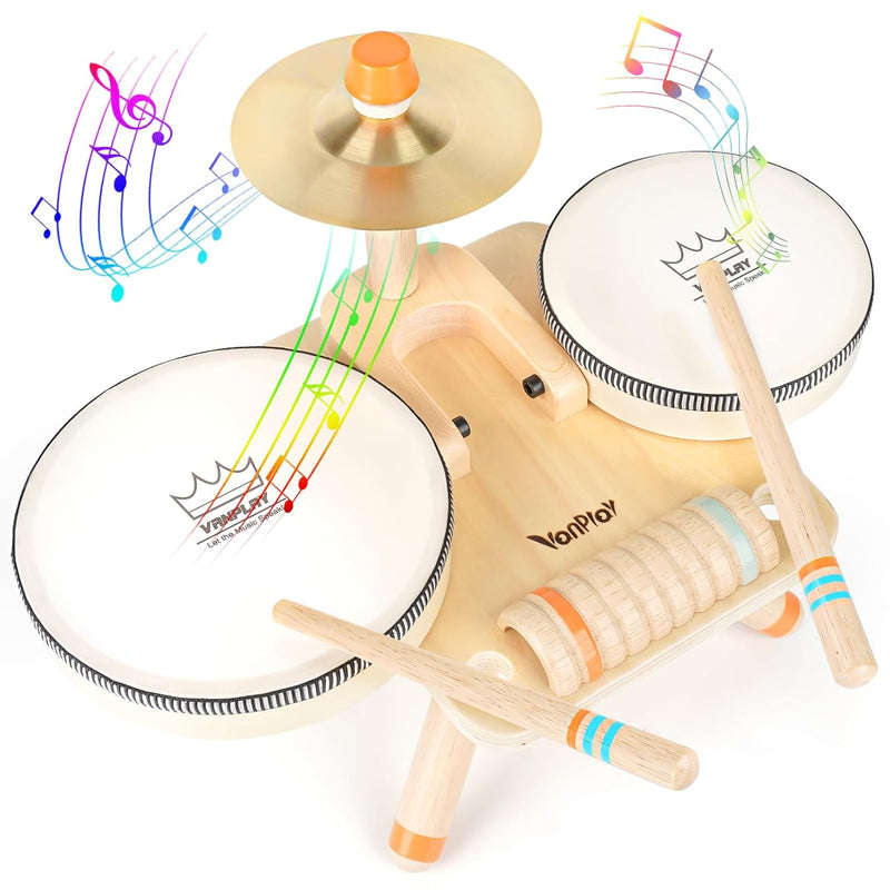 Kids Drum Set For Toddlers 3, Musical Instruments, Wooden Musical Toys, Mon