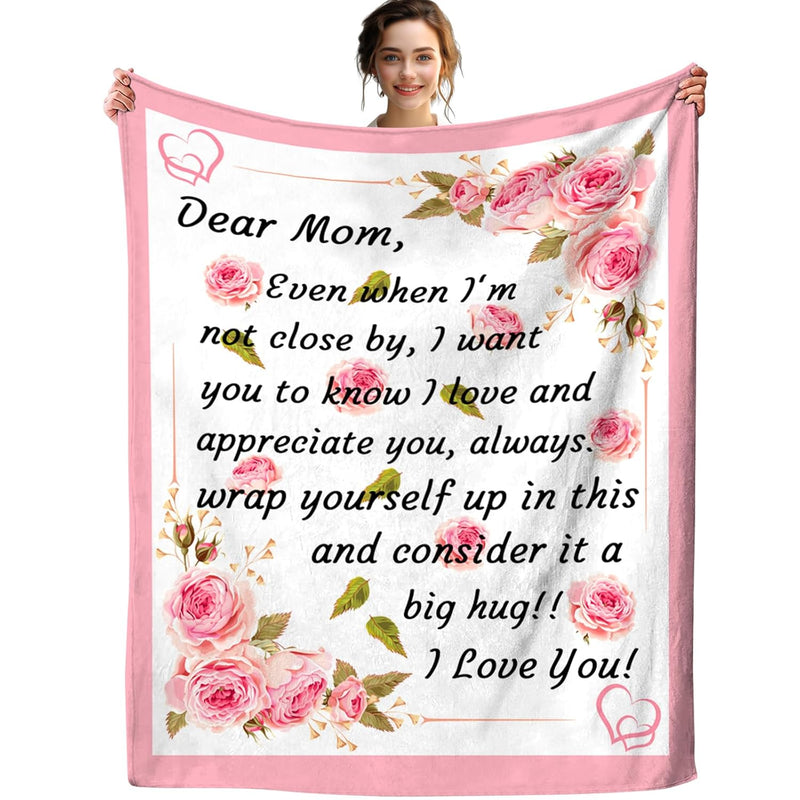 Gifts For Mom Blanket Throw Mothers Day Blankets Flannel Warm Cozy Birthday Gi