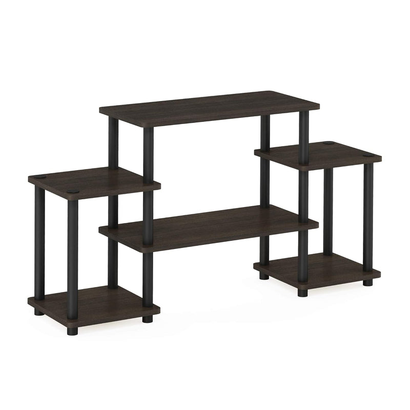 Turn-N-Tube No Tools Entertainment Tv Stands, Dark Brown/Black