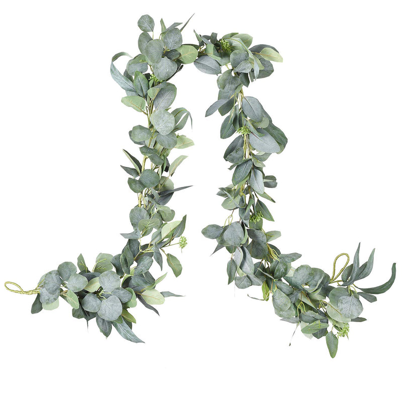 6.2 Feet Eucalyptus Garland Artificial Silk Eucalyptus Leaves Vines Handmade G