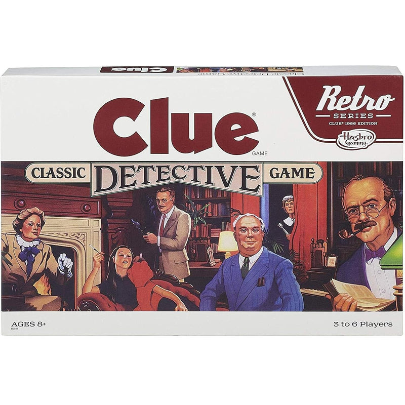 Retro Series Clue 1986 Edition Board Game, Classic Mystery Games For Kids,