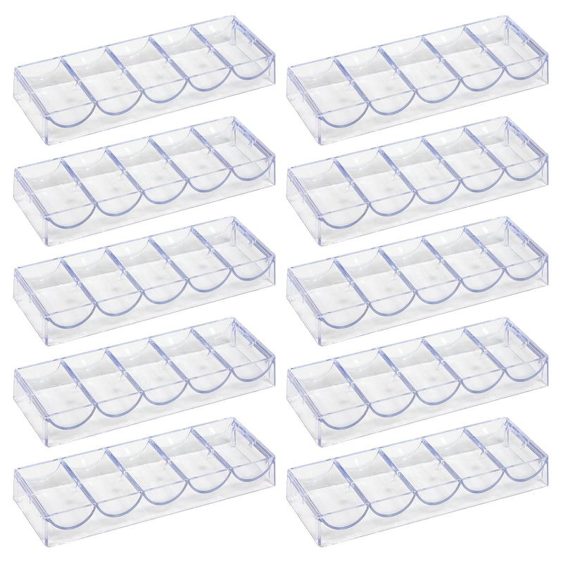Clear Acrylic Poker Chip Rack With Lid/Without Lid, Casino Poker Chip Tray