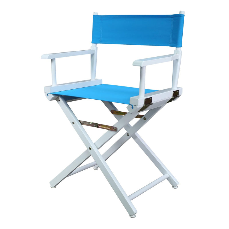200-01/021-27 Director Chair 18" - Classic Height Whiteframe/Turquoise Canvas