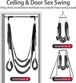 Adjustable Couples Suspension Swing with Padded Seat and Support Straps