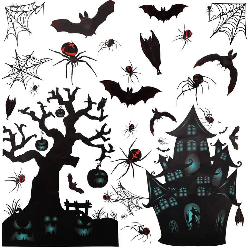 6 Sheets Of Halloween Window Clings Window Clings Stickers Bat Window Stickers
