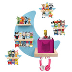 For Toniebox Starter Tonie Shelf Wall Mounted Set Of 4 (Moon And 3 Stars),Toni
