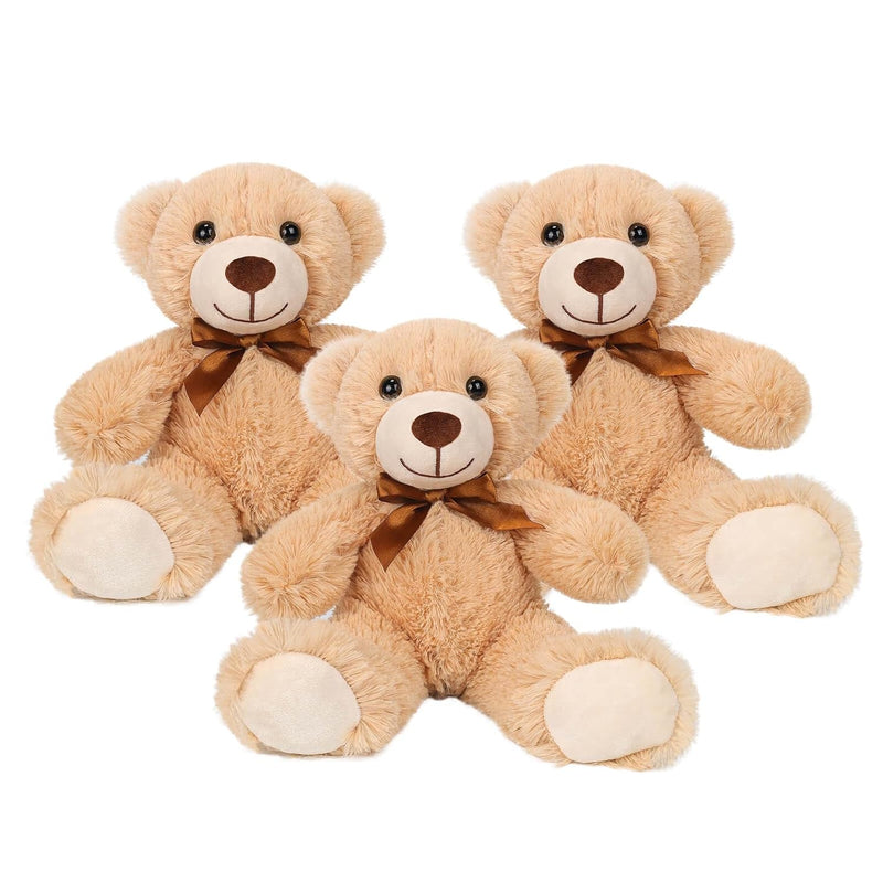 Teddy Bears Bulk 3 Packs, Teddy Bear Stuffed Animal Plush Toy, 13.7 Inches