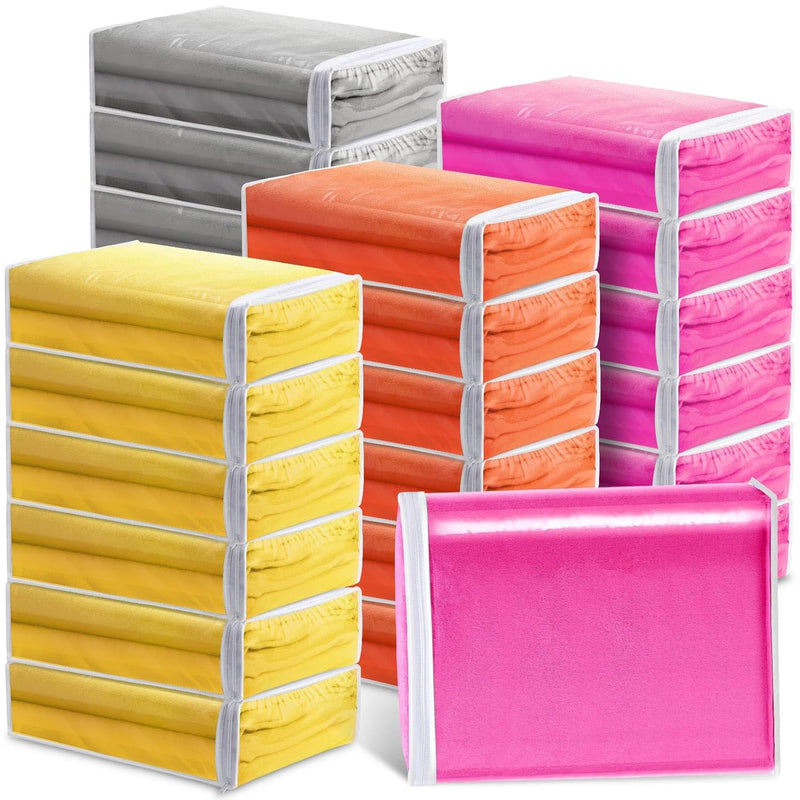 50 Pieces Clear Vinyl Zippered Storage Bags Bulk 15 X 11 X 4 Inches Clear Plasti