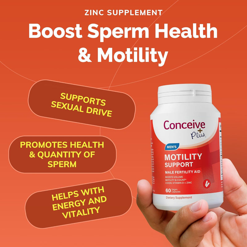 Fertility Lubricant 2.5 Ounce & Motility Support Supplement For Men Trying To Conceive 60 Caps Bundle
