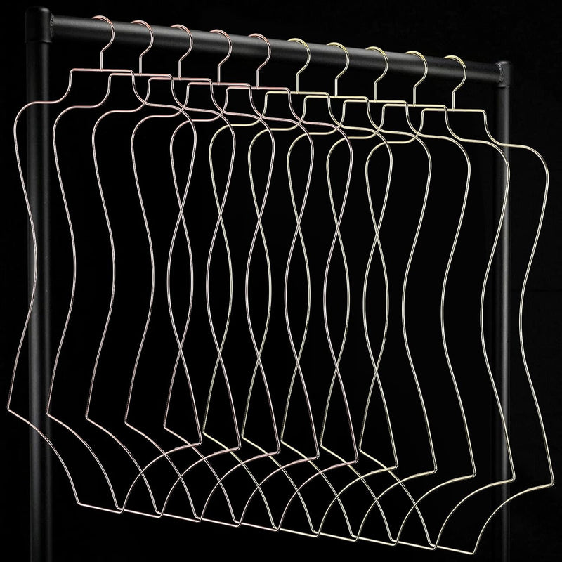 10 Pack Gold Bikini Hanger Body Shape Lingerie Hangers Rose Gold Wire Body Shape