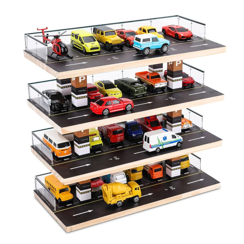 Hot Wheels & Matchbox Display Case, 1/64 Scale Diecast Toy Car Storage, Par