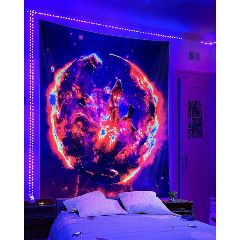 Blacklight Constellation Tapestry Pillar Of Creation Poster Glow In The Dark W