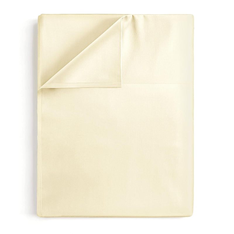 Queen Size Flat Bed Sheet - Hotel Luxury Single Flat Sheet Only - Wrinkle Free
