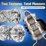Male Masturbator with 2 Interchangeable Textured Sleeves & Adjustable Suction