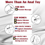 Heavy-Duty Silicone Vibrating Anal Beads Butt Plug, Vaginal Prostate Massager With 10 Vibrating Modes Graduated Design Sex Toy, Waterproof Stimulator Adult Toys For Men & Women&Couples (Pro Version)