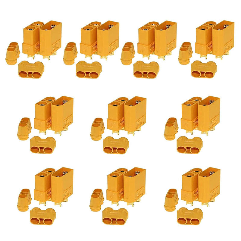 10 Pair Xt90H Xt90 Connector With Solder Point Cover Cap For Rc Lipo Battery M