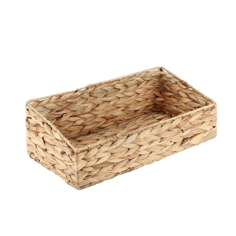 Hand Woven Water Hyacinth Baskets For Organizing Woven Trapezoid Basket Pantry B