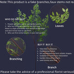 Artificial Plants,2PCS 43.3" Green Nandina Faux Branches for Vase,Artificial Plants for Shop Garden Office Home Décor