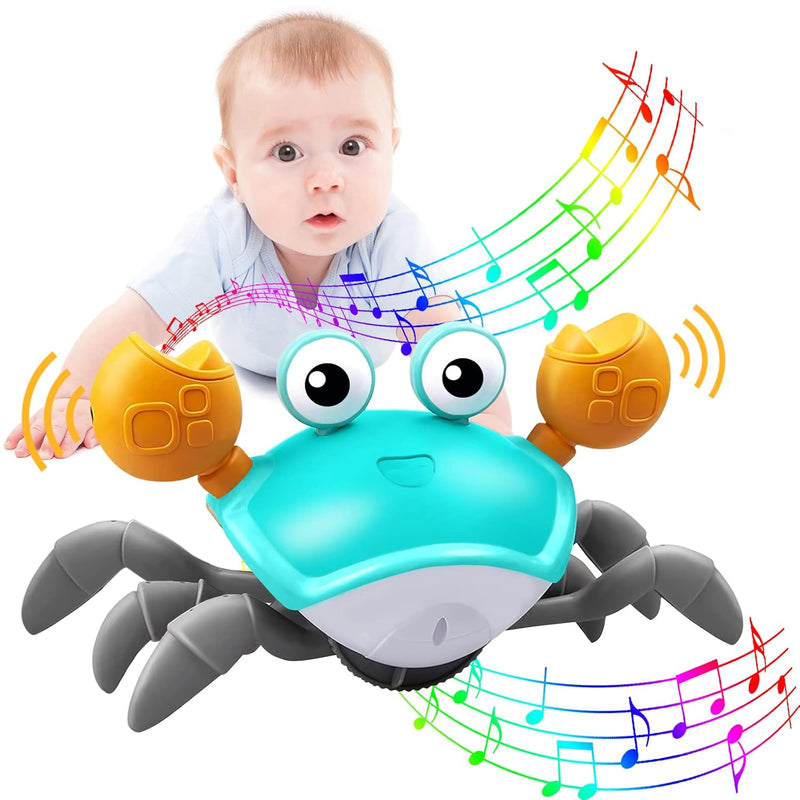 Crawling Crab Baby Toy,Tummy Time Baby Toys With Music And Led Light Will A