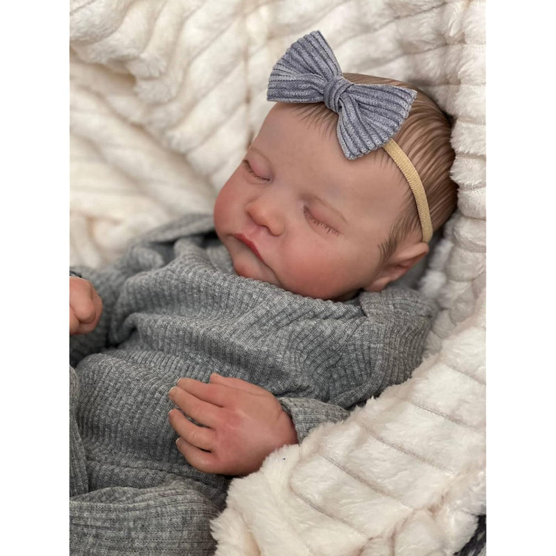 Lifelike 17 Inch Reborn Baby Girl Doll Realistic Newborn Vinyl Baby With Fu