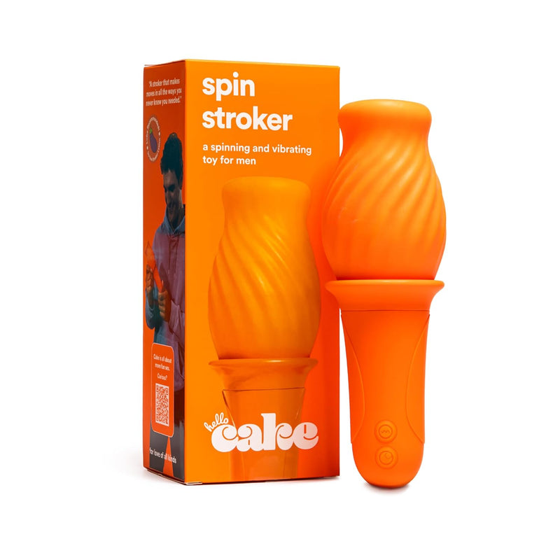 Hello Spin Stroker - Spinning Massager Toy - Choose From Spinning, Vibrating, Or Both - Textured Head - Waterproof & Rechargeable - Easy To Clean
