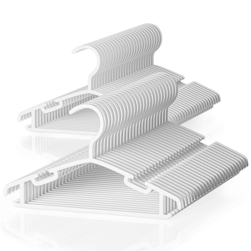 Kids Plastic Hangers, Baby Clothes Hangers For Closet 50 Packs Non-Slip Toddler