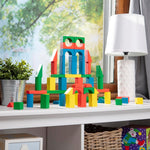 100-Piece Wooden Building Blocks Set for Toddlers Ages 2+