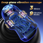 App-Controlled Male Masturbator & Glans Vibrator with 9 Modes and Triple Motors