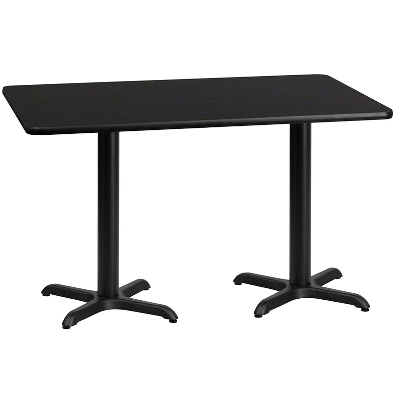 Stiles 30'' X 60'' Rectangular Black Laminate Table Top With 22'' X 22'' Table