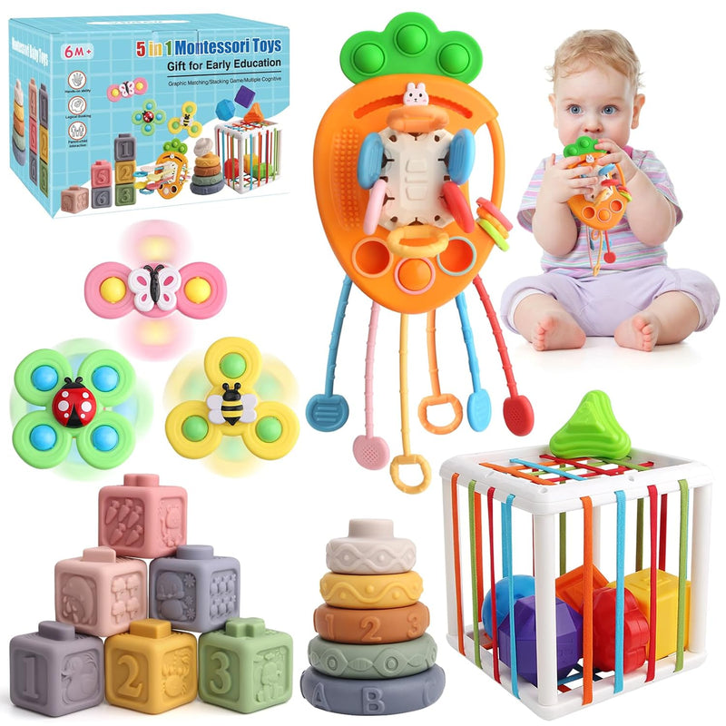 5 In 1 Montessori Baby Toy Set For Toddler Aged 6+ Month Fine Motor Skill L