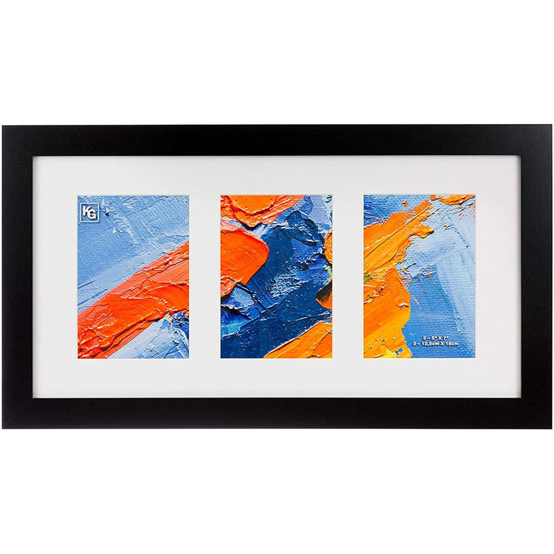 Matted Classic Langford Picture Frame, 10" X 20", Black