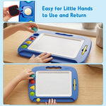 Large Magnetic Drawing Board for Kids with Secure Stamps
