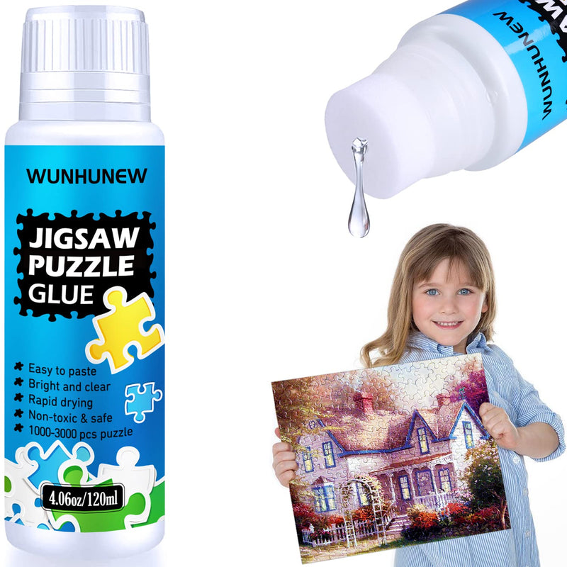 Newest Jigsaw Puzzle Glue Clear With Sponge Head Applicator, Puzzle Saver F