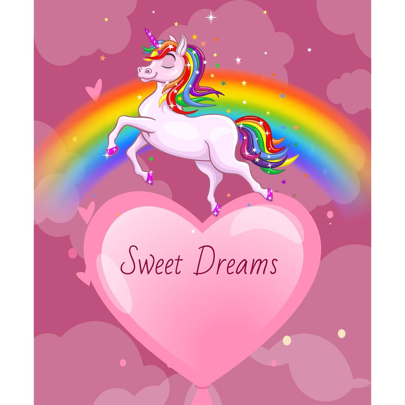 Kids Unicorn Blanket, Velveteen Plush Blanket, Ultra Soft And Comfortable Blan