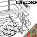 Shower Caddy 3 Pack-Shower Bathroom Shelves Rack,Rustproof Wall Mounted SUS304 Stainless Steel-No Drilling,Adhesive Shower Shelf Suction Cup Shower Basket Organizer-Silver