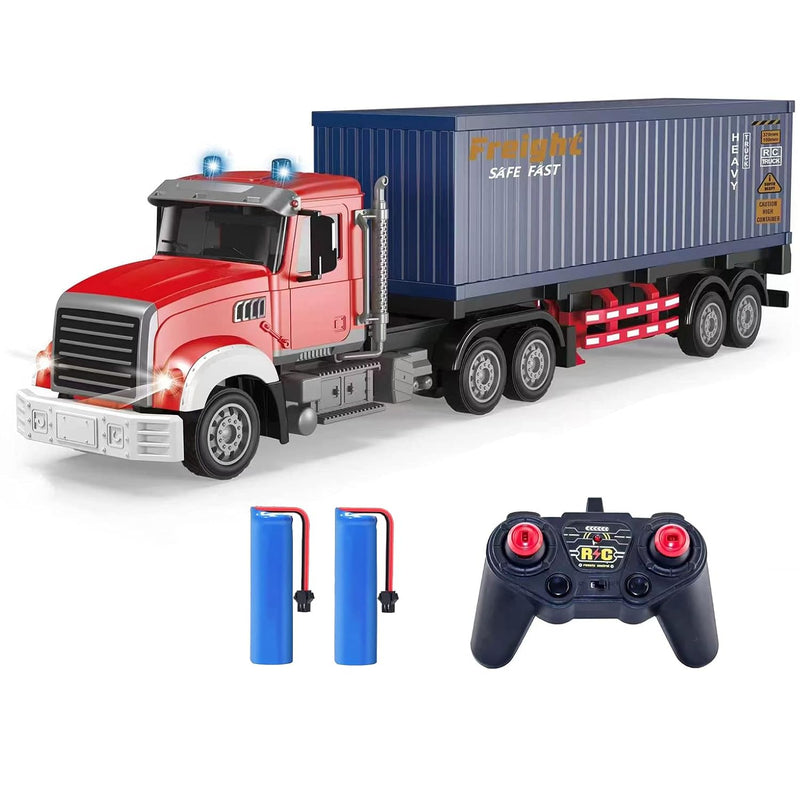 Rc Semi Truck With Trailer 22.5 Inch Semi Truck Toy For Kids, Carrier Van T